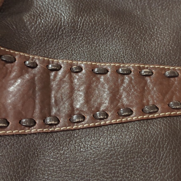 Sophia Visconti Triangular leather shoulder bag - Picture 5 of 13